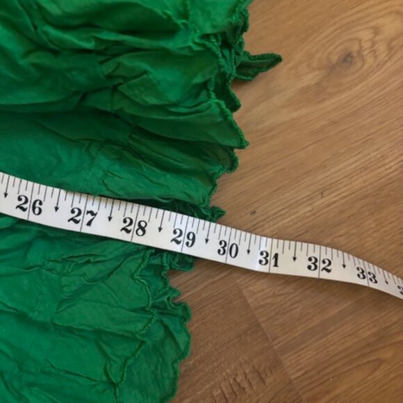Chaudry Green Ombre Tiered Crinkle Boho Festival Peasant India Skirt NWT XS - Picture 5 of 5